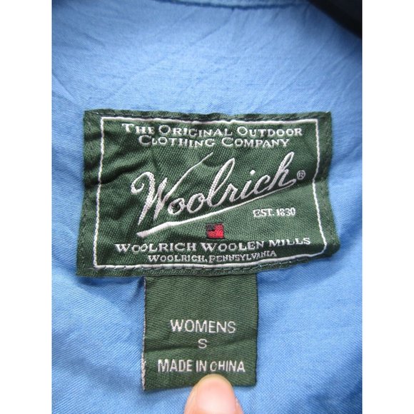 Woolrich Shirt Small Snap Down Collared Hiking Lightweight Outdoor - Picture 9 of 11